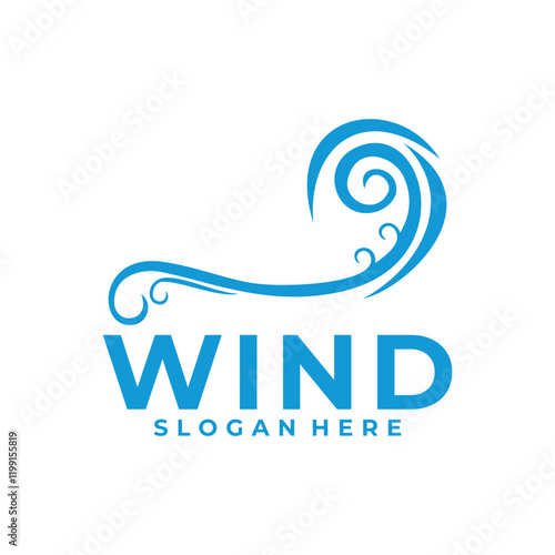 wind abstract vector logo icon. simple wind logo