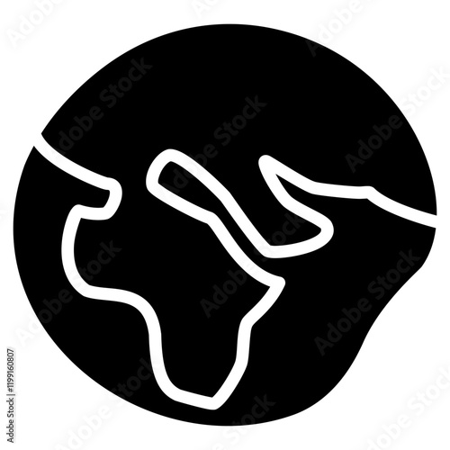 Geoid Glyph Icon