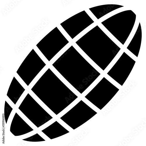Ellipsoid Glyph Icon