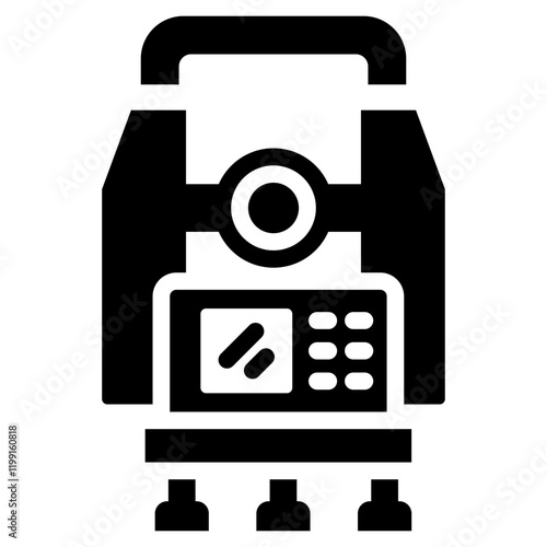 Theodolite Glyph Icon