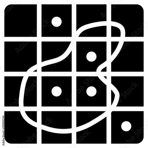 Survey Grid Glyph Icon