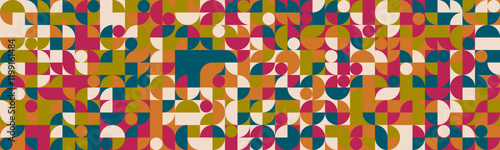 Wallpaper Mural Geometric vector pattern featuring minimal shapes and seamless design. Great for abstract backgrounds, trendy posters, or textile prints. Modern and artistic simplicity. Torontodigital.ca