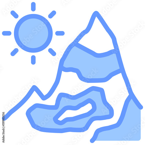 Topography Blue Icon