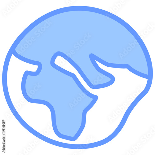 Geoid Blue Icon