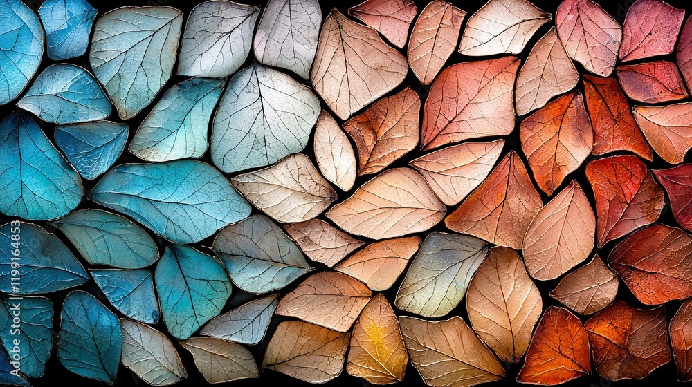 Digital art colorful autumn leaves Digital art colorful autumn leaves
