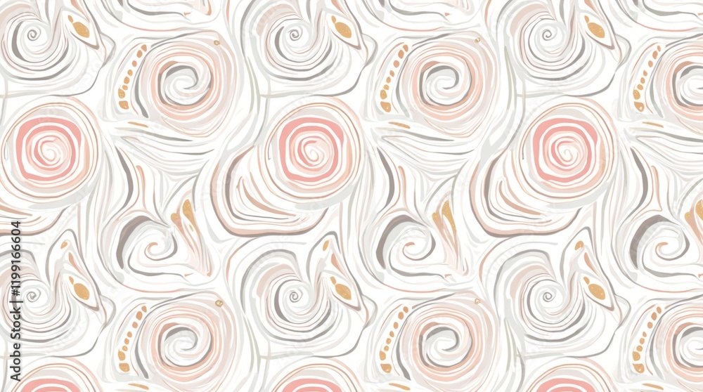 Fototapeta premium Abstract Spiral Pattern with Glitter Accents