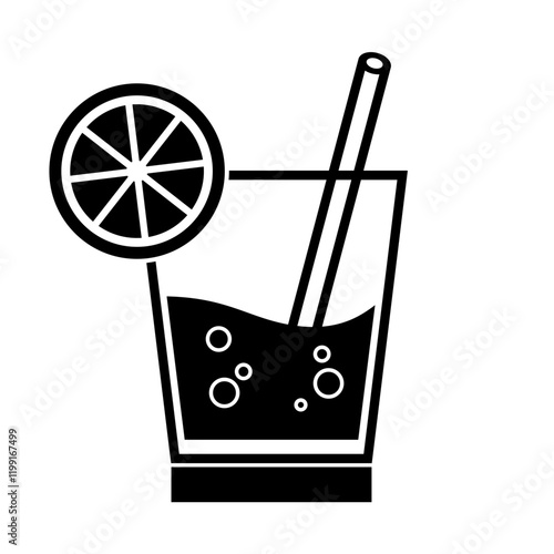 Orange juice silhouette illustration