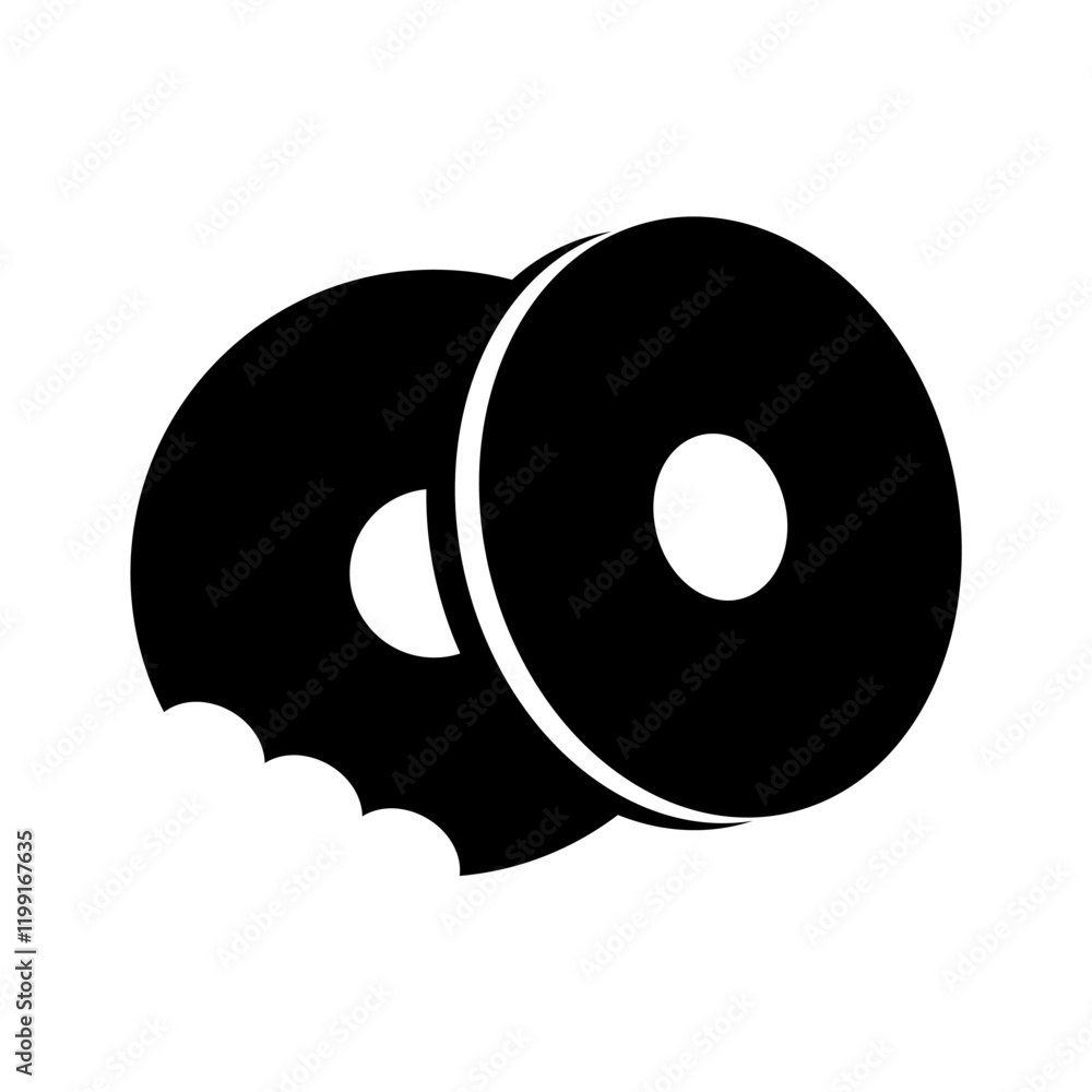 Biscuit silhouette illustration Biscuit silhouette illustration