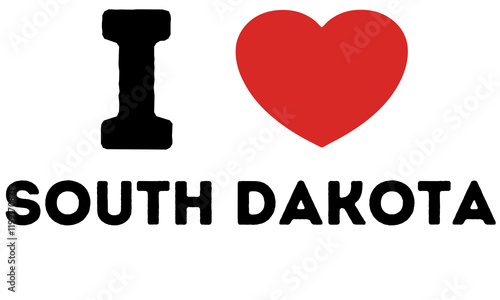 I Love South Dakota United States