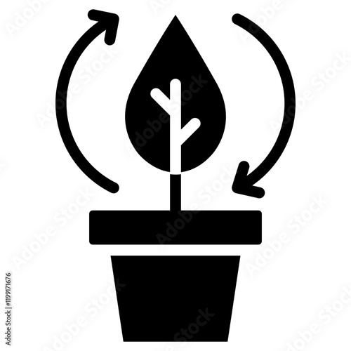 Sustainability Glyph Icon