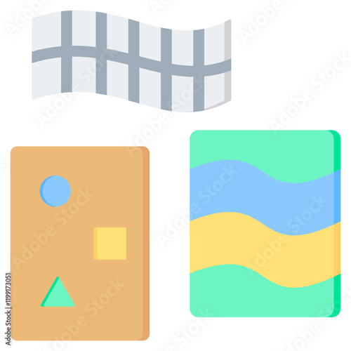 Fabric Scraps Flat Icon