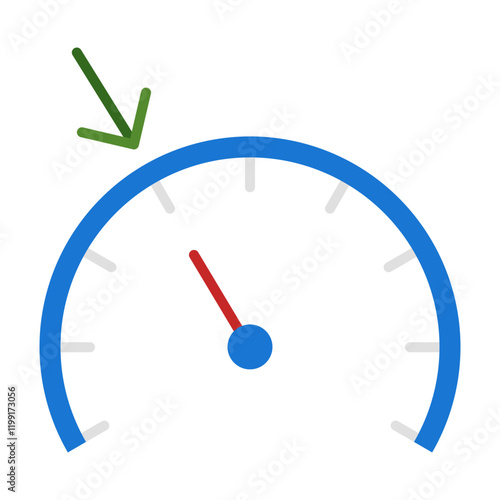 Cruise control flat icon