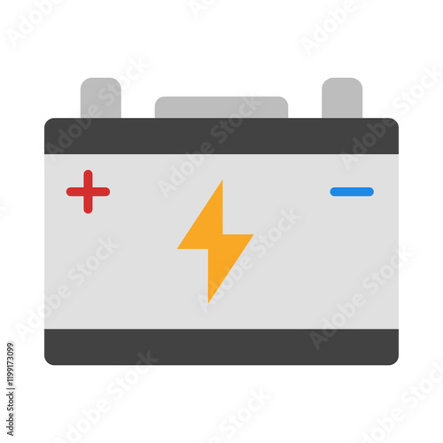 Accumulator flat icon