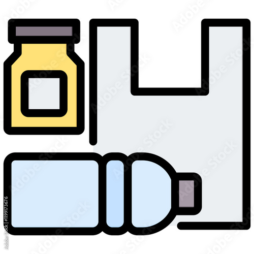 Plastic Outline Color Icon