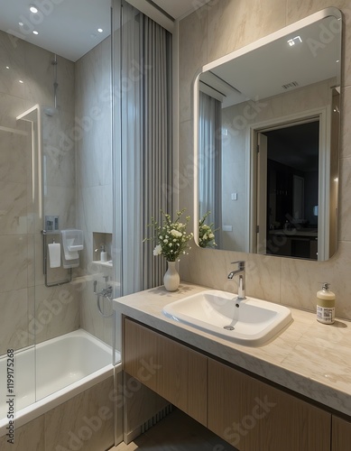 Modern Bathroom Interior Design With Stylish Vanity