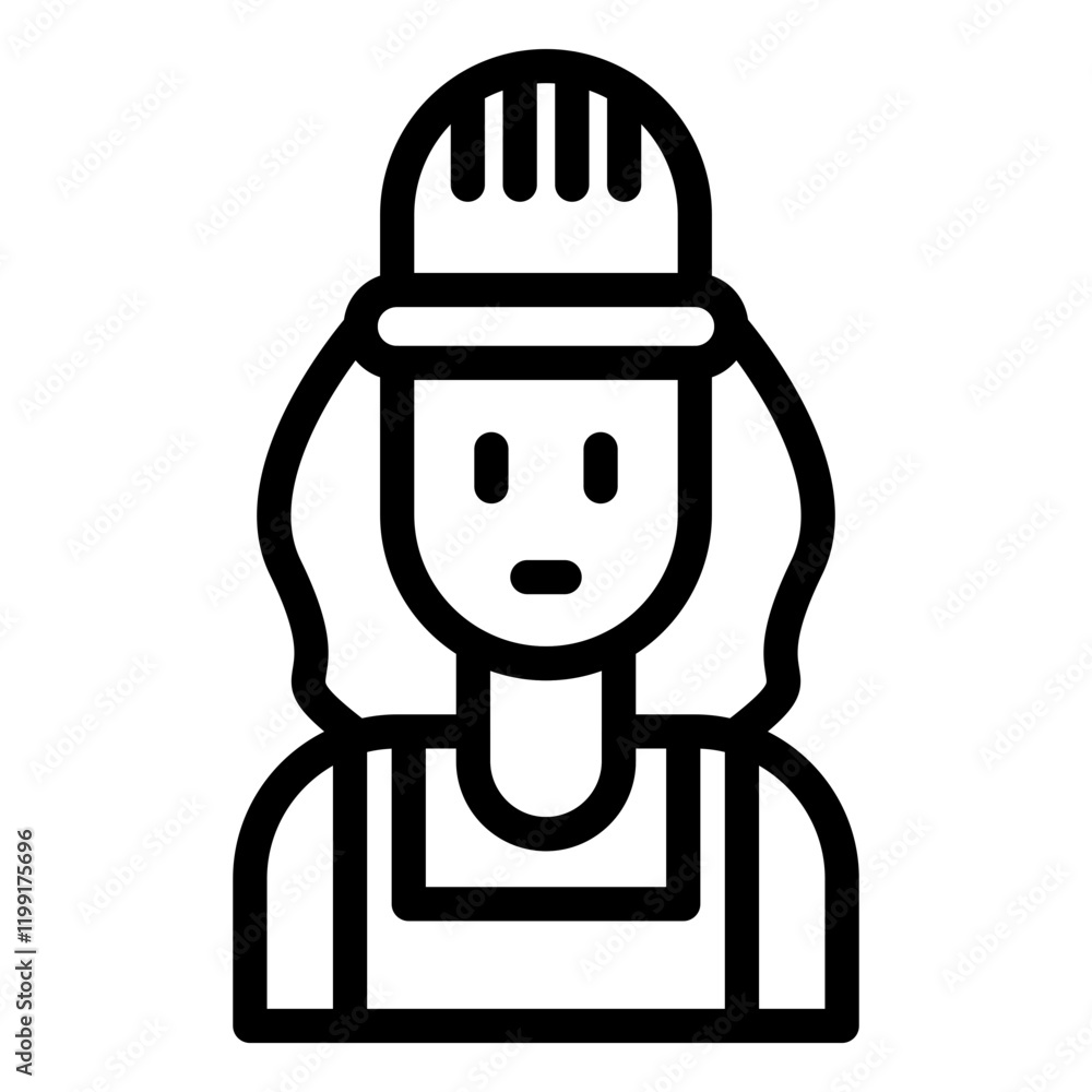 Worker Female Icon Worker Female Icon