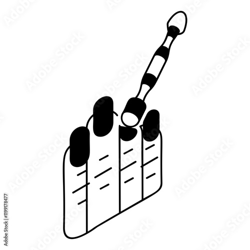 Rubbing alcohol or or hand sanitizer isometric vector icon, beauty and personal care symbol, cosmetic dermatology sign, body aesthetics stock illustration, Removing Applying Nail Polish concept