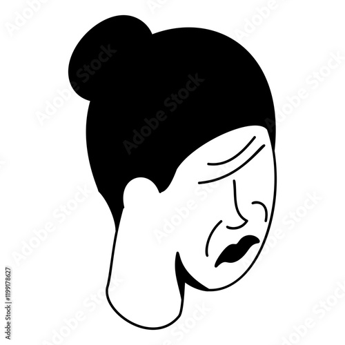 Woman Face with Closed Eyes isometric vector icon, beauty and personal care symbol, cosmetic dermatology sign, body aesthetics stock illustration, Girl Ready for Facial Treatment at Salon concept