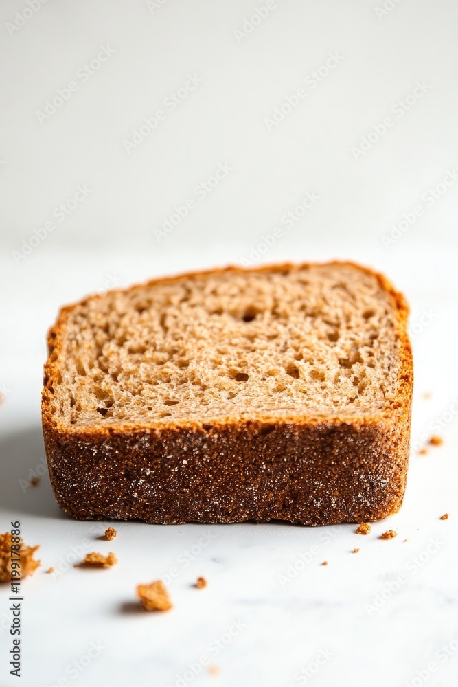 Freshly baked loaf showcases rich texture and warm, inviting col Freshly baked loaf showcases rich texture and warm, inviting col