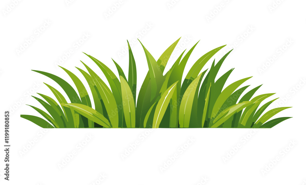 green grass icon vector graphic design on transparent background