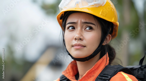 Malay firefighter woman seriously rescues putting out a fire in a resident's house