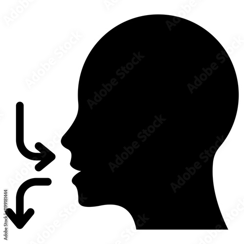 Breathing Glyph Icon