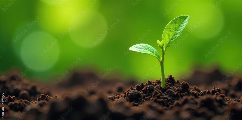 Vibrant green coffee seedlings sprout, lush growth , spring, background, agriculture Vibrant green coffee seedlings sprout, lush growth , spring, background, agriculture