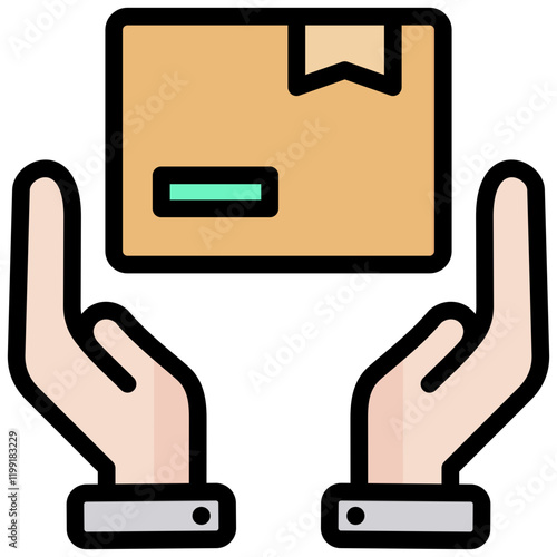 Lifting Outline Color Icon
