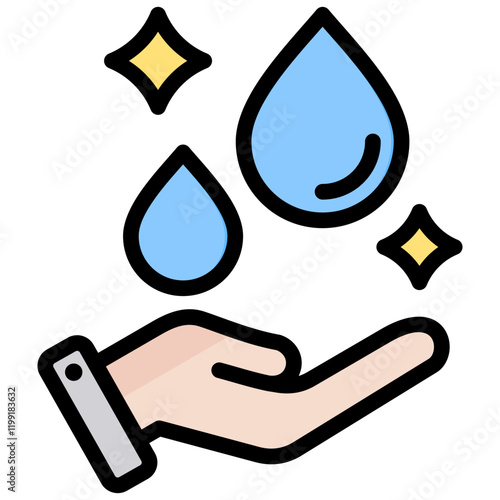Sanitizer Outline Color Icon