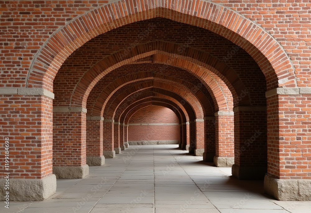 custom made wallpaper toronto digitalElegant Arched Brick Wall, Classic Architecture with Rich Textures, Ideal for Adding Historical Charm to Any Setting