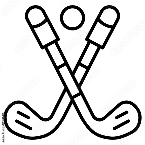 Golf Clubs Icon