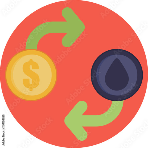 Trade and Market Activity: Represents the buying, selling, and trading of oil and gas commodities in global markets.
