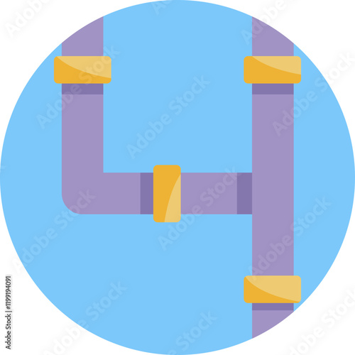 Oil and Gas Pipeline: Depicts a system of pipes that move petroleum or natural gas from extraction sites to refineries, storage, and distribution centers.