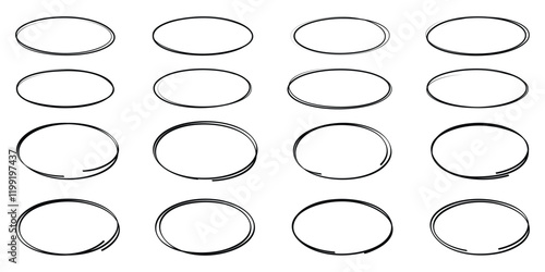 Circle line sketch icon in hand drawn style. Circular scribble doodle vector illustration on isolated background. Pencil or pen bubble sign business concept. EPS 10