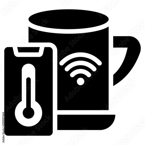 Temperature Control Mug Glyph Icon