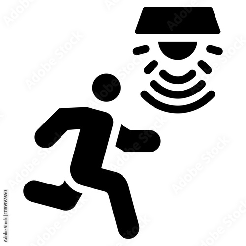 Motion Sensor Light Glyph Icon