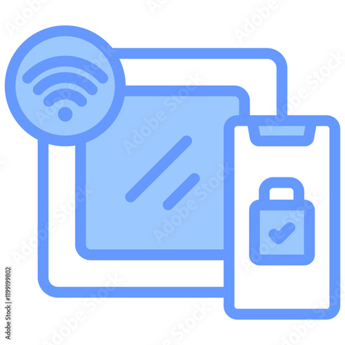 Smart Mirror Blue Icon