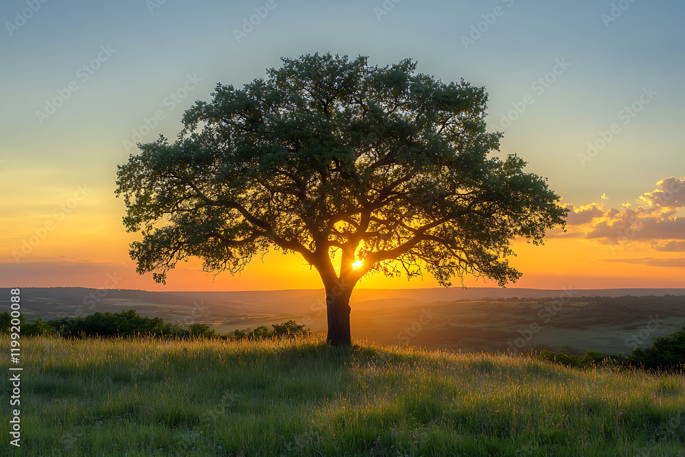 A tree with branches naturally forming the shape of a cross, set against a stunning sunset, glowing with golden light, symbolizing spirituality and the harmonious connection with nature. A tree with branches naturally forming the shape of a cross, set against a stunning sunset, glowing with golden light, symbolizing spirituality and the harmonious connection with nature.