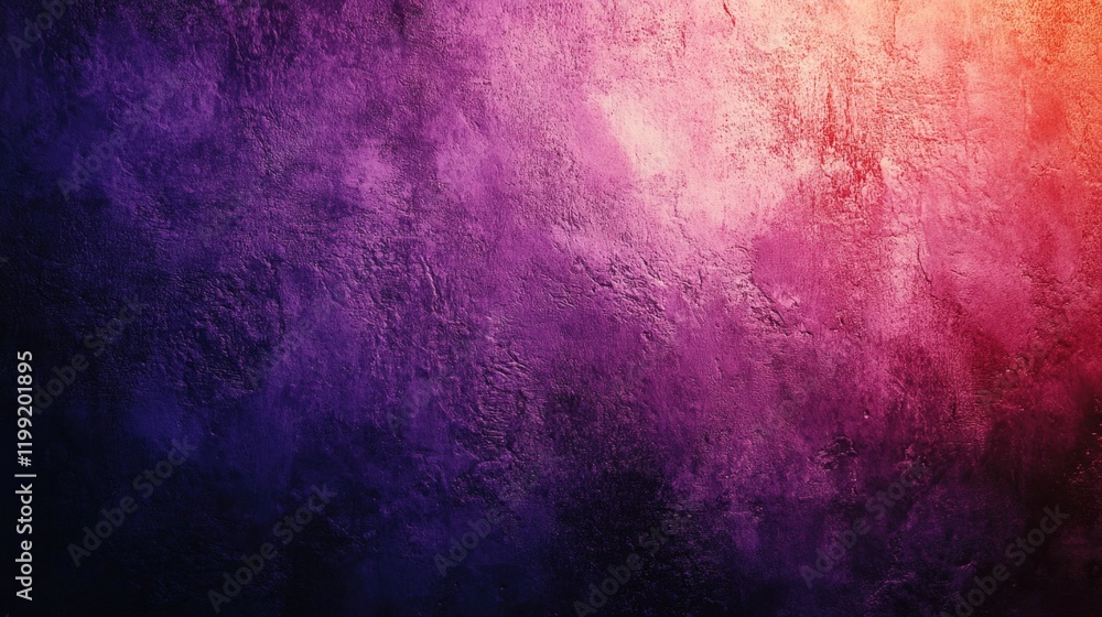 Fototapeta premium Mid-century modern abstract digital painting with blurry background featuring vibrant pinks, purples and reds that create a fluid artwork.