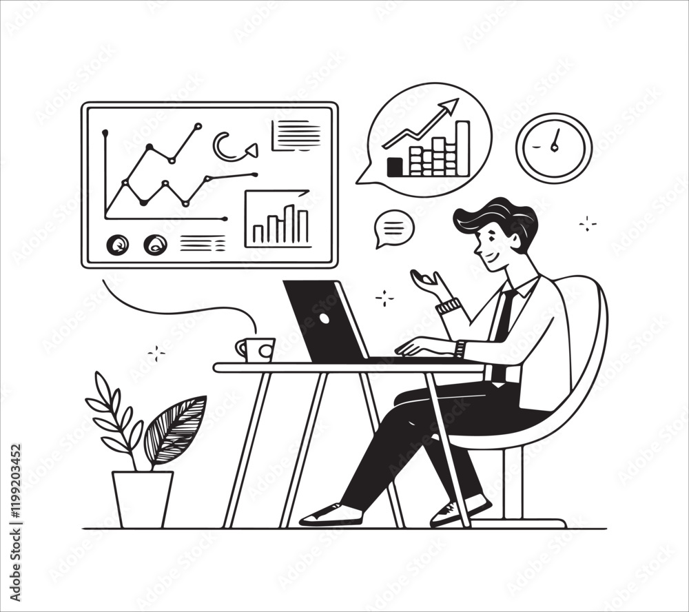 One line art set business flat vector illustration design
cartoon character working action style concept. online video conference meeting. business planning. data analytics One line art set business flat vector illustration design
cartoon character working action style concept. online video conference meeting. business planning. data analytics