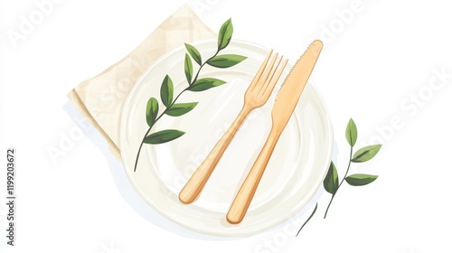 Eco-Friendly Dining Concept with Natural Elements