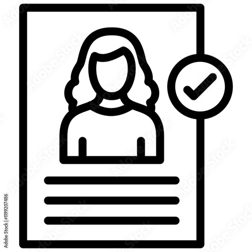 Job Candidate Female Icon