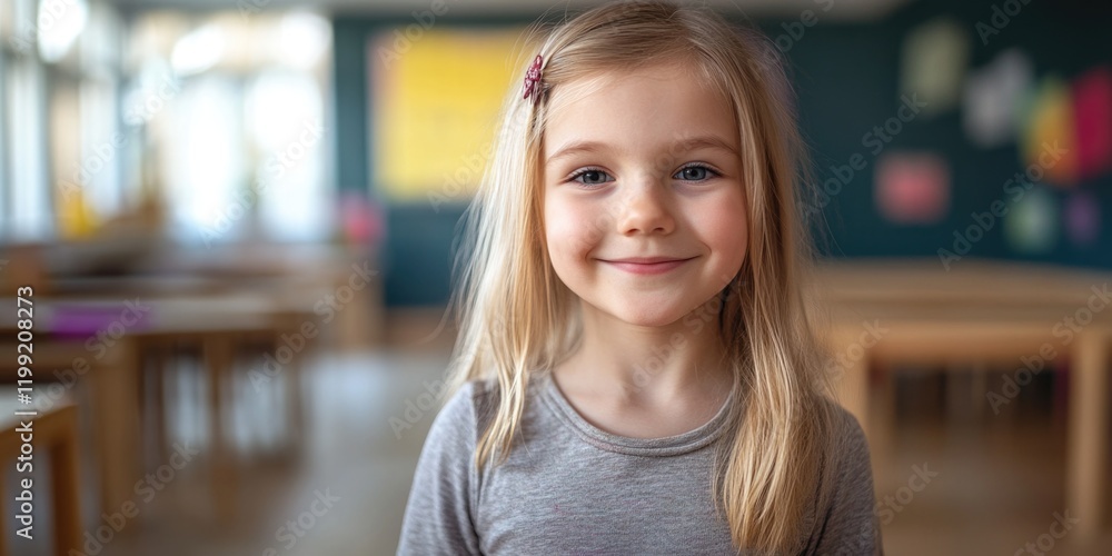 © Alexandr Efimov - Happy little girl in school uniform smiling for the camera. © Alexandr Efimov - Happy little girl in school uniform smiling for the camera.