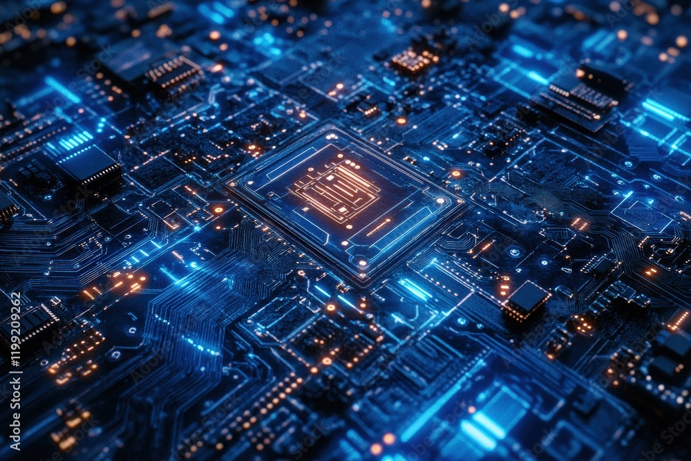 Innovative technology abstract design virtual space digital art high-tech environment close-up view futuristic concepts