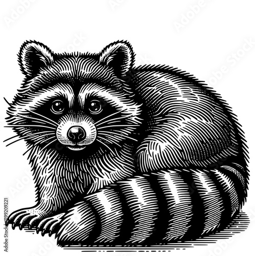 Raccoon Illustration photo