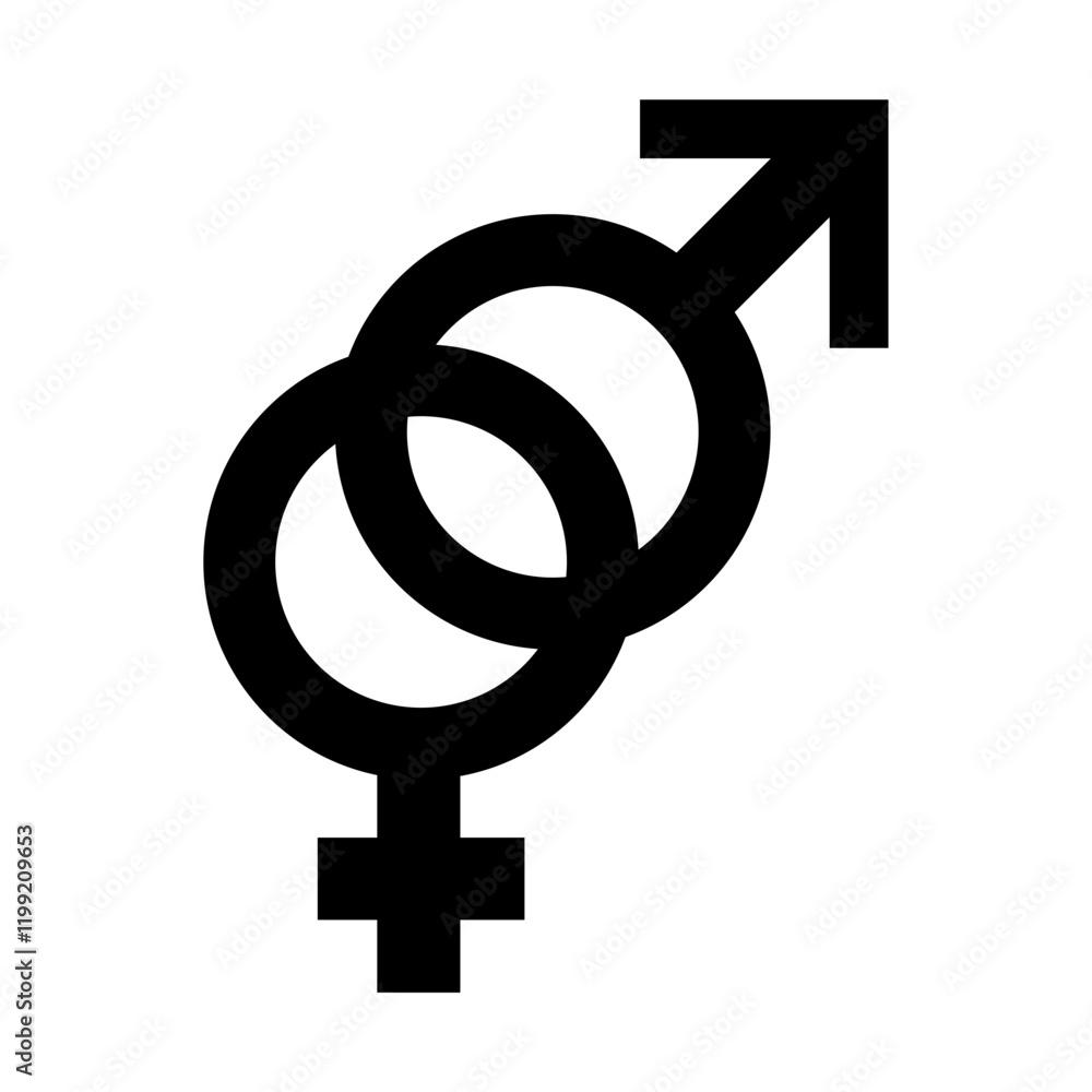 Gender symbol Generic Detailed Line Icon isolated on transparent background Gender symbol Generic Detailed Line Icon isolated on transparent background