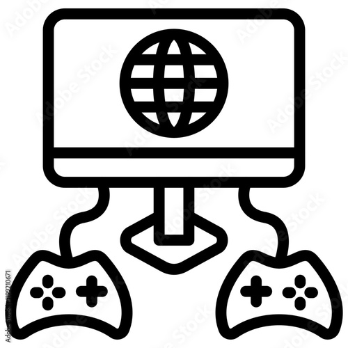 Tableau sur toile Online Game Icon