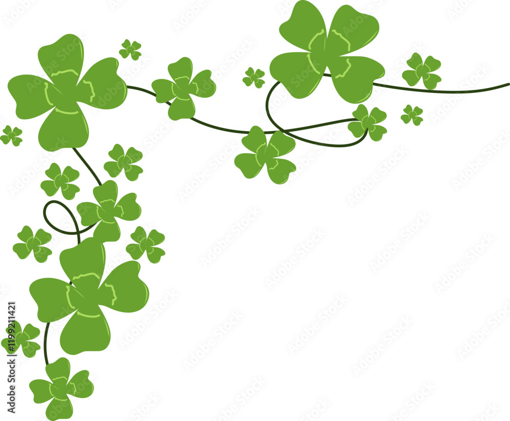 Clover Leaf Corner Vector Clover Leaf Corner Vector