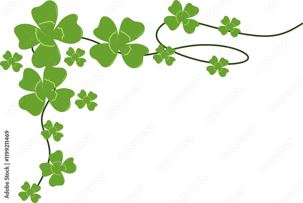 Clover Leaf Corner Vector Clover Leaf Corner Vector