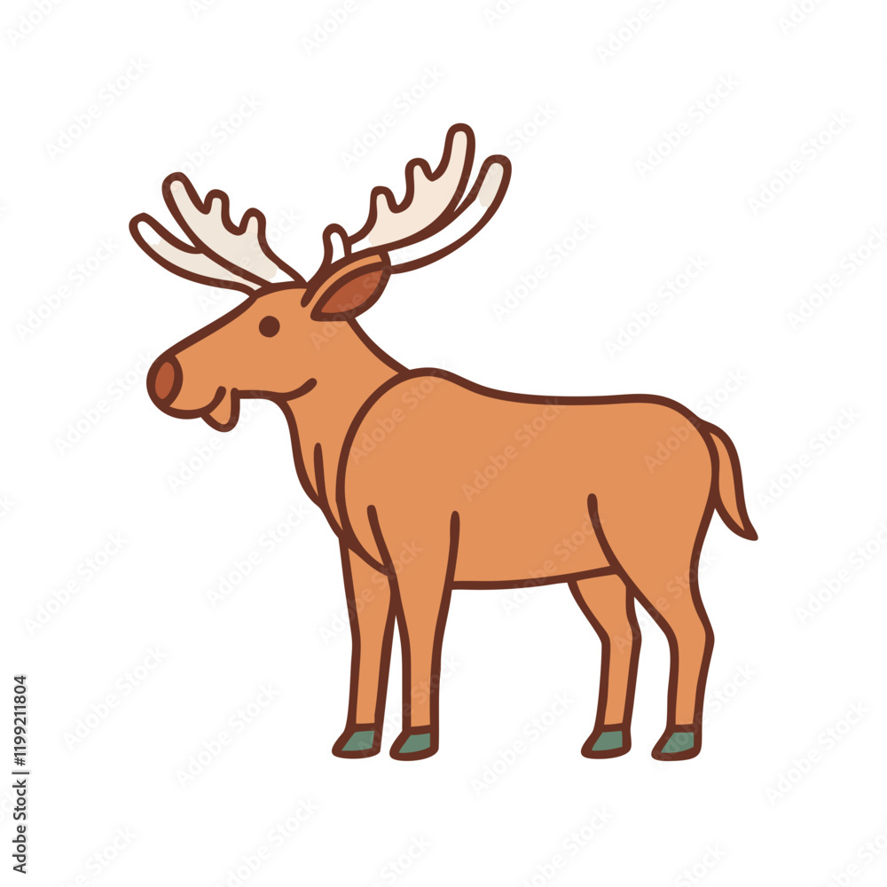 Fototapeta premium elk icon, elk vector illustration-simple illustration of elk, perfect for elk logos and themed design